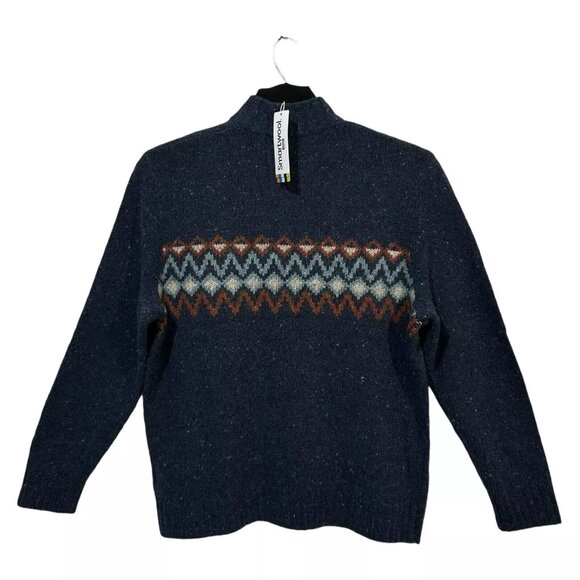 SmartWool Men's Heavy Henley Pull-over Sweater Size XXL Deep Navy Heather - Picture 6 of 12